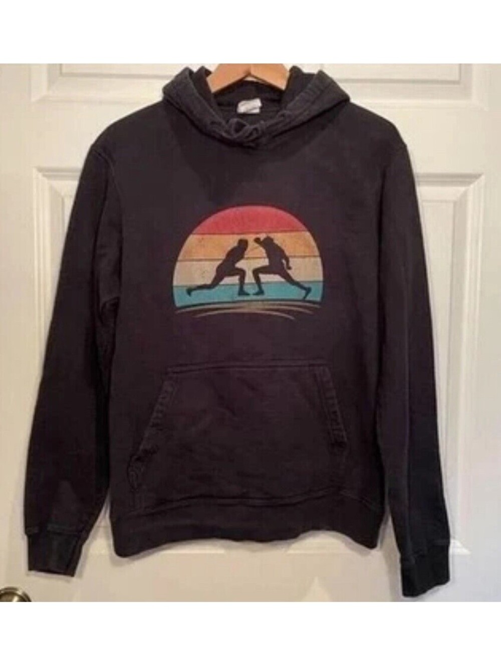 Men's Hoodie Sweatshirt Size M Fencing Logo Size M Ring Spun Super Soft